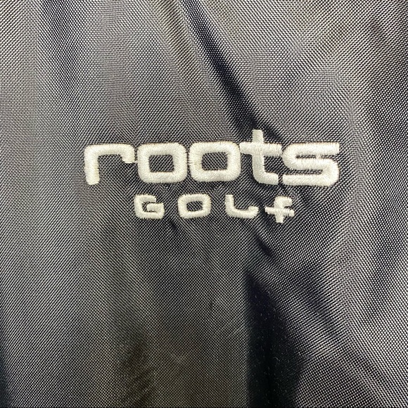 Roots Golf Jacket Black Lined Professional Staff Logo Embroidered Men’s Large - Picture 10 of 13